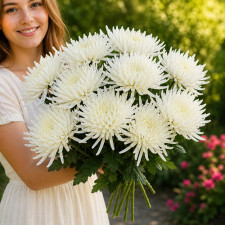 Хризантема крупноквіткова Spider White